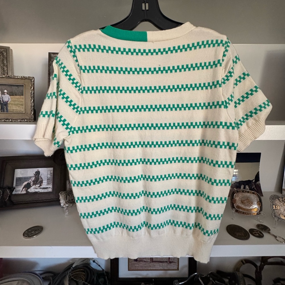 Vintage Knit Short Sleeve Sweater - Picture 2 of 6